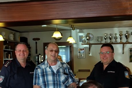Wehrführer Jörg Laub, Engelhard Eberle, Daniel Kreis