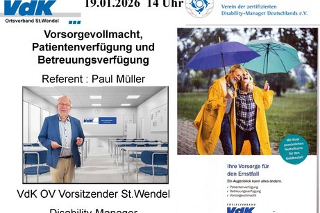 Paul Müller Vorsitzender VdK OV St.Wendel