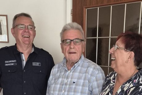 von links nach rechts: Wolfgang Scheidt, Willi Graf und Silvia Scheidt