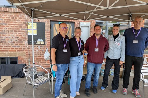 Aktiv am Stand mit dabei von links : Sascha Major, Anja Major-Recktenwald, Manuel Degdau, Diana Brenner, Ralf Bock