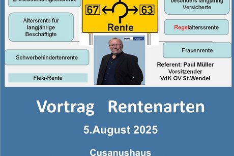 Vortrag über die verschiedenen Rentenarten und ihre Beantragung