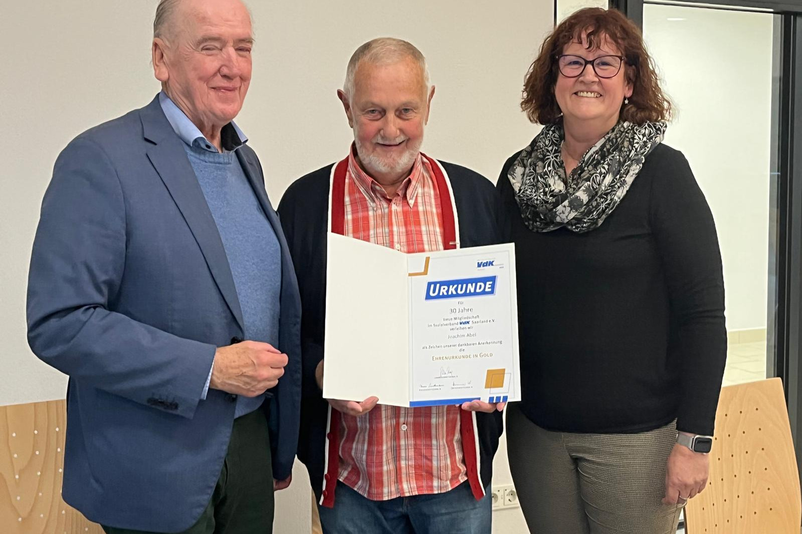 Ehrung für 30 Jahre Mitgliedschaft Ehrung